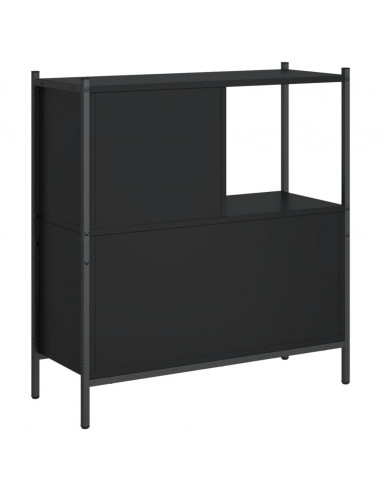 Libreria Nera 72x28x77,5 cm in Legno Multistrato