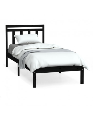 Giroletto Nero 75x190 cm Small Single in Legno Massello