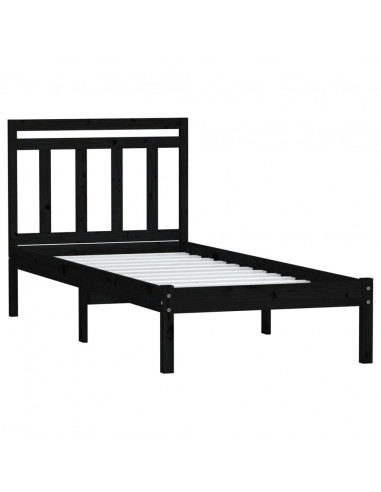 Giroletto Nero 75x190 cm Small Single in Legno Massello