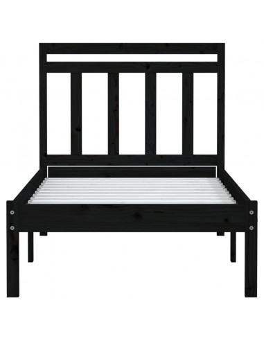 Giroletto Nero 75x190 cm Small Single in Legno Massello