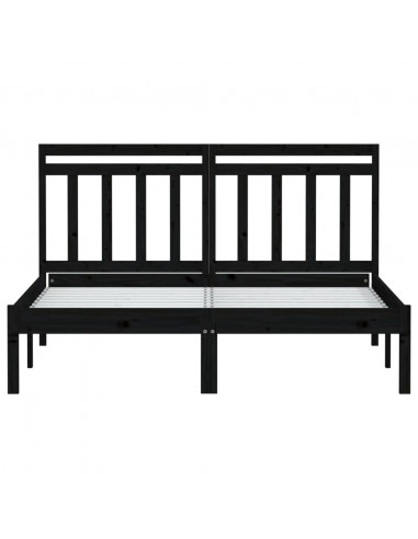 Giroletto Nero in Legno Massello di Pino 140x190 cm