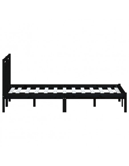 Giroletto Nero in Legno Massello di Pino 140x190 cm