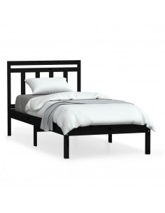 Giroletto Nero in Legno Massello di Pino 100x200 cm 2