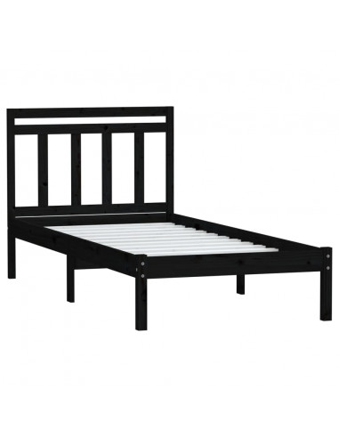 Giroletto Nero in Legno Massello di Pino 100x200 cm