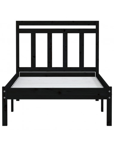 Giroletto Nero in Legno Massello di Pino 100x200 cm