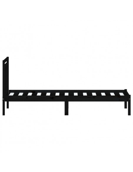 Giroletto Nero in Legno Massello di Pino 100x200 cm
