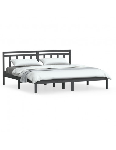 Giroletto Grigio in Legno Massello di Pino 200x200 cm