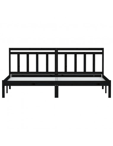 Giroletto Nero in Legno Massello di Pino 200x200 cm