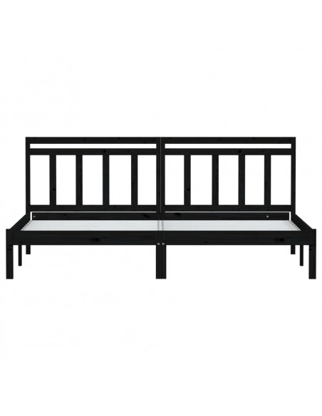 Giroletto Nero in Legno Massello di Pino 200x200 cm