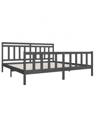 Giroletto Grigio in Legno Massello di Pino 200x200 cm