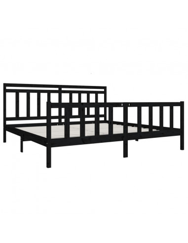 Giroletto Nero in Legno Massello 200x200 cm