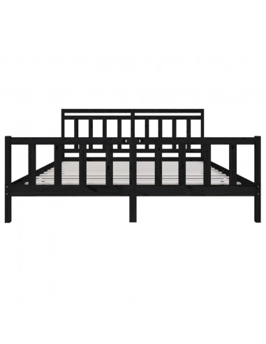 Giroletto Nero in Legno Massello 200x200 cm