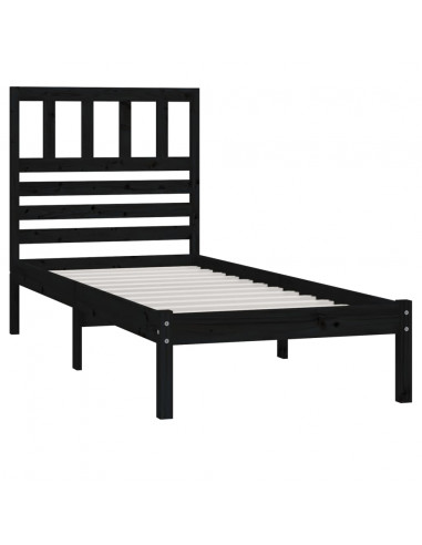 Giroletto Nero in Legno Massello di Pino 100x200 cm