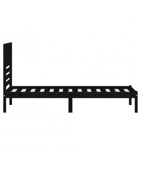 Giroletto Nero in Legno Massello di Pino 100x200 cm