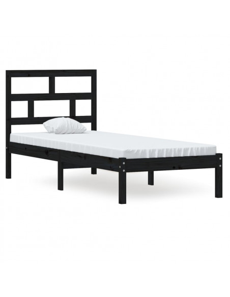 Giroletto Nero 75x190 cm Small Single in Legno Massello