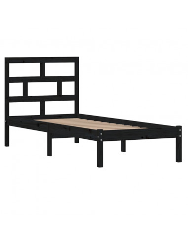 Giroletto Nero 75x190 cm Small Single in Legno Massello