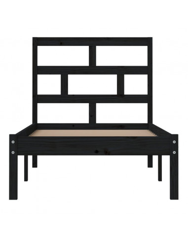 Giroletto Nero 75x190 cm Small Single in Legno Massello