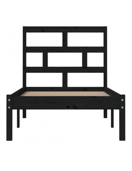 Giroletto Nero 75x190 cm Small Single in Legno Massello