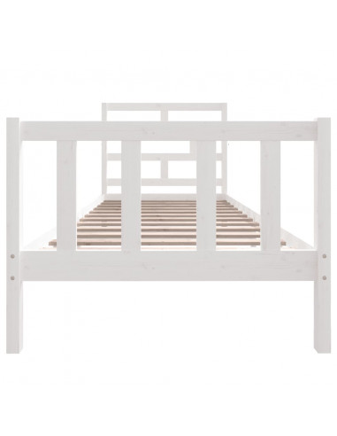 Giroletto Bianco in Legno Massello di Pino 90x190 cm Single