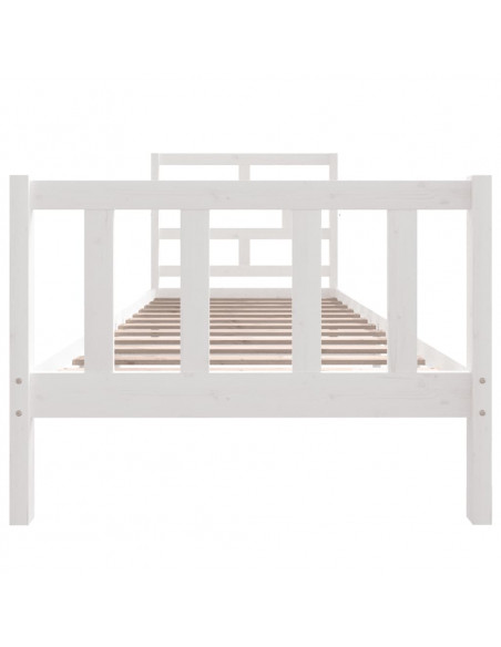 Giroletto Bianco in Legno Massello di Pino 90x190 cm Single