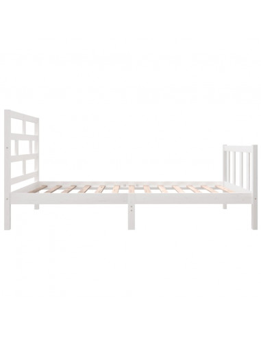 Giroletto Bianco in Legno Massello di Pino 90x190 cm Single