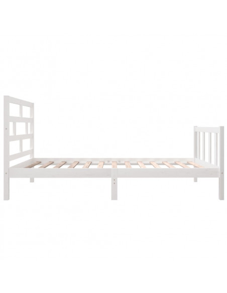 Giroletto Bianco in Legno Massello di Pino 90x190 cm Single