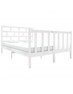 Giroletto Bianco Legno Massello di Pino 120x190cm Small Double 2