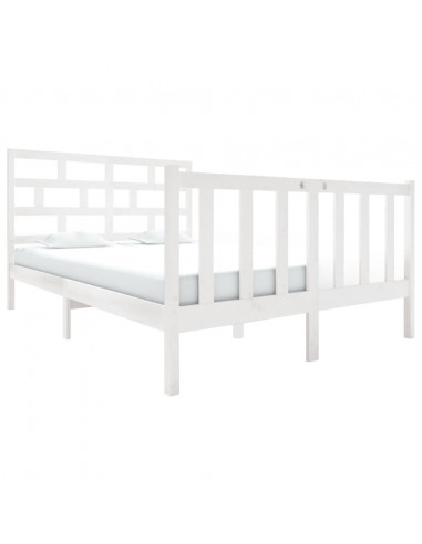 Giroletto Bianco Legno Massello di Pino 120x190cm Small Double