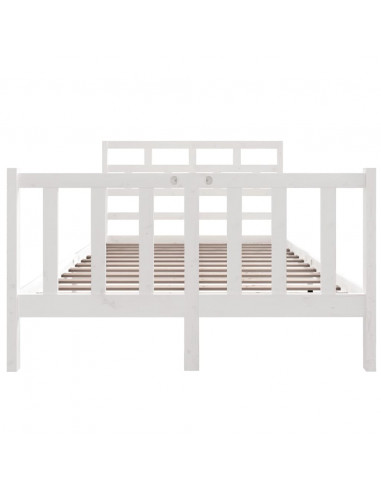 Giroletto Bianco Legno Massello di Pino 120x190cm Small Double