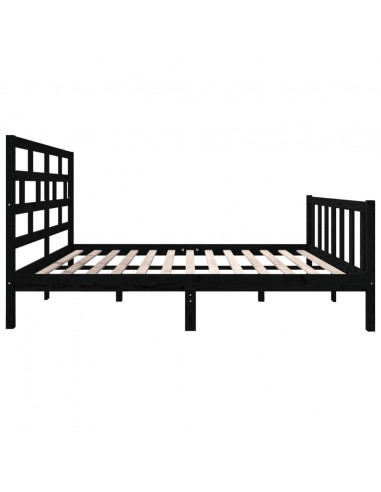 Giroletto Nero in Legno Massello 135x190 cm Double