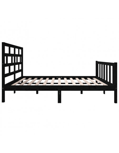 Giroletto Nero in Legno Massello 135x190 cm Double