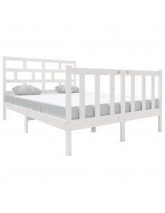 Giroletto Bianco in Legno Massello di Pino 140x190 cm 2