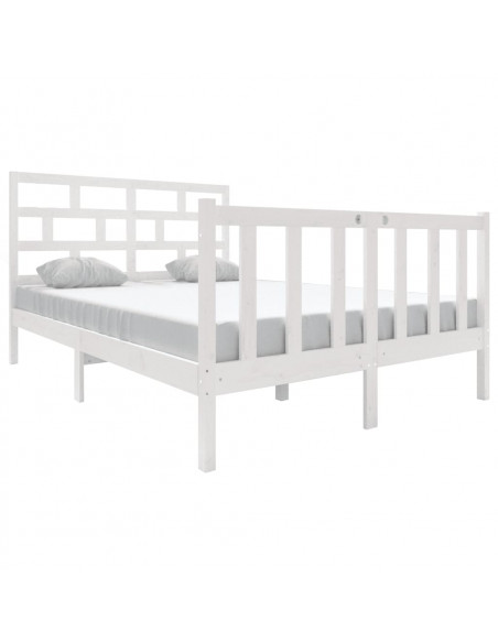 Giroletto Bianco in Legno Massello di Pino 140x190 cm