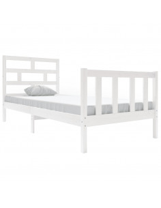 Giroletto Bianco in Legno Massello di Pino 90x200 cm 2