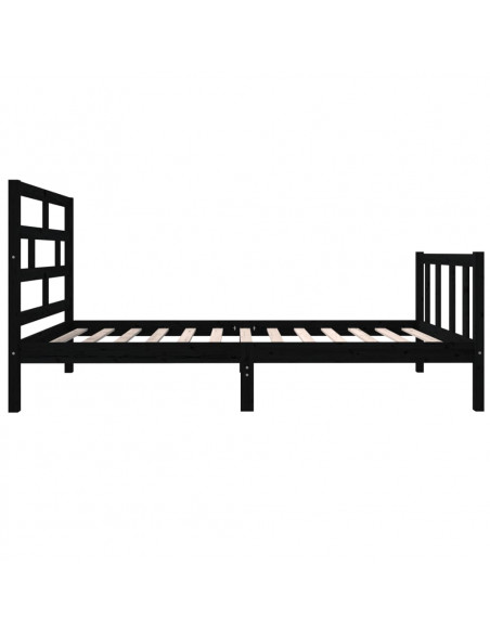 Giroletto Nero in Legno Massello di Pino 100x200 cm