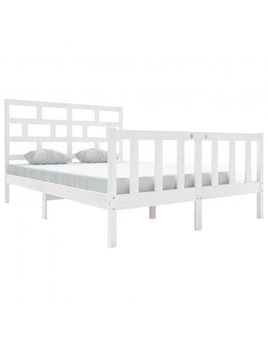 Giroletto Bianco in Legno Massello di Pino 140x200 cm