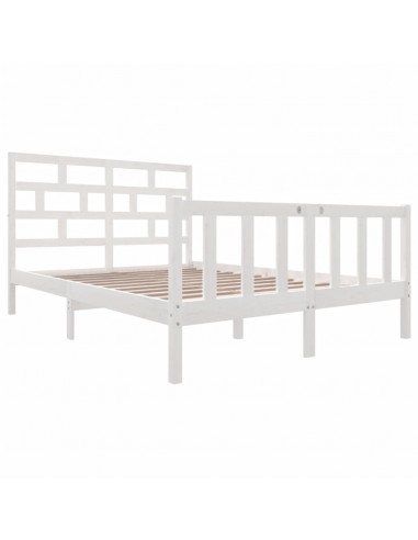 Giroletto Bianco in Legno Massello di Pino 140x200 cm