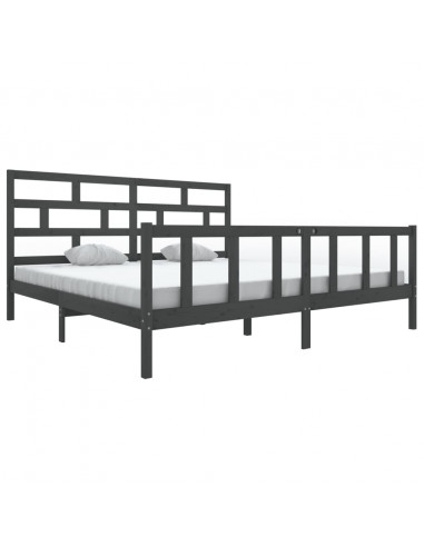 Giroletto Grigio in Legno Massello di Pino 200x200 cm