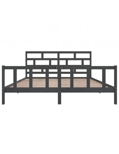 Giroletto Grigio in Legno Massello di Pino 200x200 cm