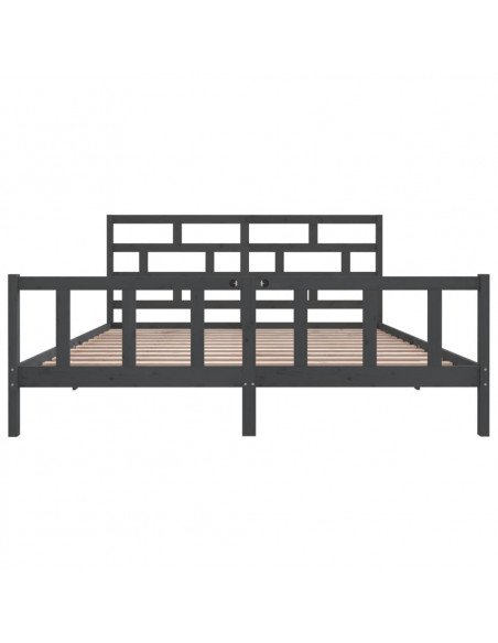 Giroletto Grigio in Legno Massello di Pino 200x200 cm