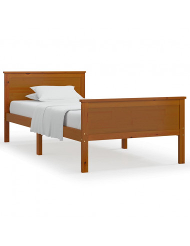 Giroletto Marrone Miele in Legno Massello di Pino 90x200 cm