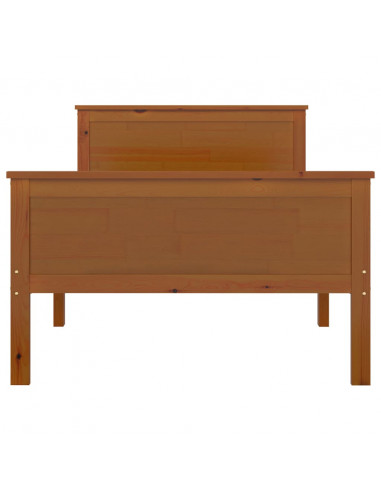 Giroletto Marrone Miele in Legno Massello di Pino 90x200 cm