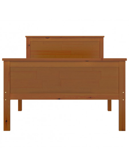 Giroletto Marrone Miele in Legno Massello di Pino 90x200 cm