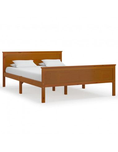 Giroletto Marrone Miele in Legno Massello di Pino 160x200 cm