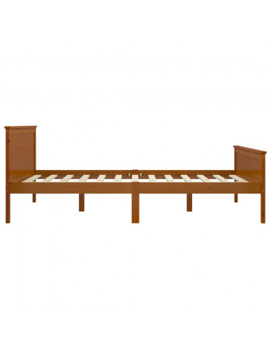 Giroletto Marrone Miele in Legno Massello di Pino 160x200 cm