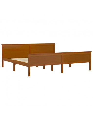 Giroletto Marrone Miele in Legno Massello di Pino 200x200 cm