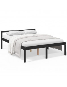 Letto per Anziani 150x200 cm King in Legno Massello di Pino 2