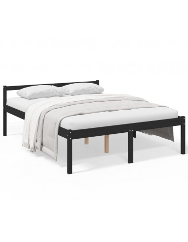 Letto per Anziani 150x200 cm King in Legno Massello di Pino