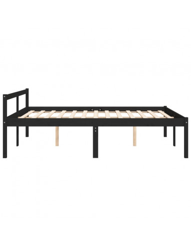 Letto per Anziani 150x200 cm King in Legno Massello di Pino