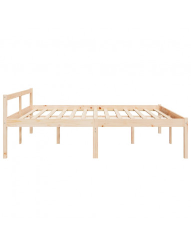 Letto per Anziani 180x200 cm Super King Legno Massello di Pino